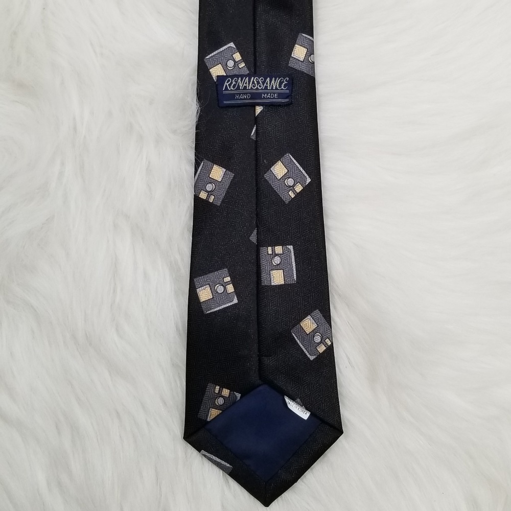 5/$20 VINTAGE Computer Technology Renaissance Tie - Picture 2 of 3